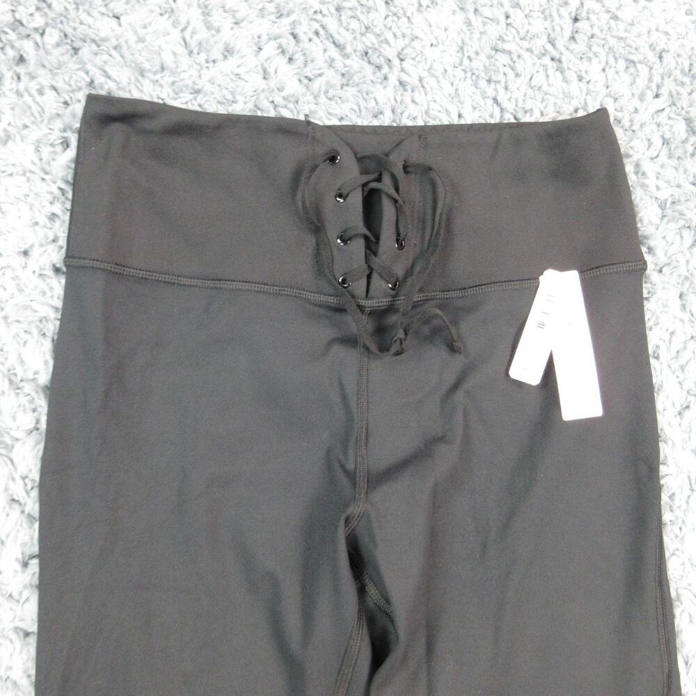 Victoria's Secret Pants Womens Small Black High Rise Lace Up Leggings 24x23* NWT - Picture 2 of 16